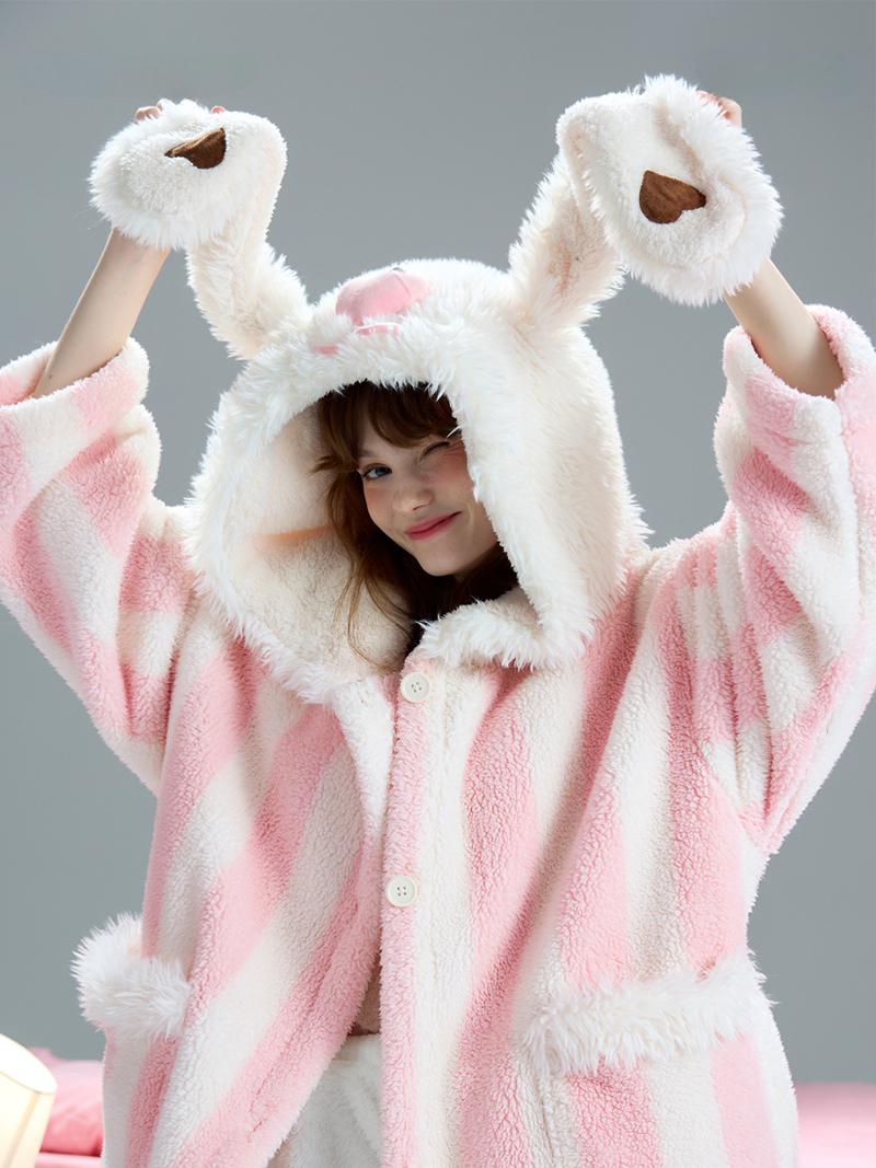 Bunny Cozy Stripe Robe
