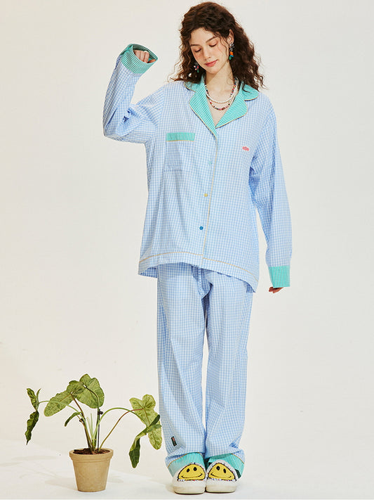 Sky Blue Gingham Pajama