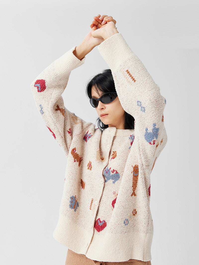 Brown Chestnut Animal Knit Pajama
