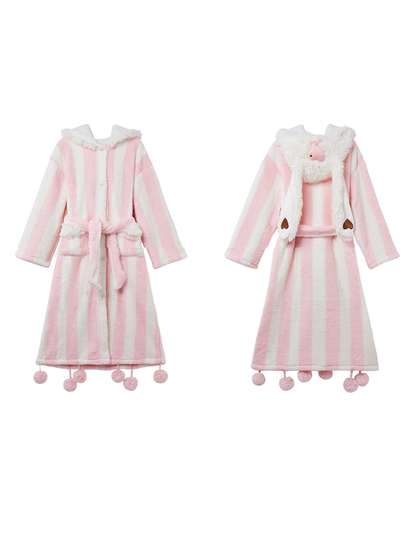 Bunny Cozy Stripe Robe