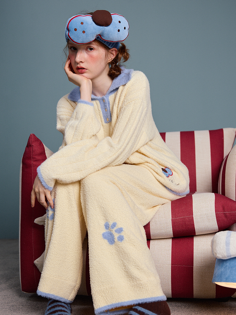 Blueberry Cream Fuzzy Pajama