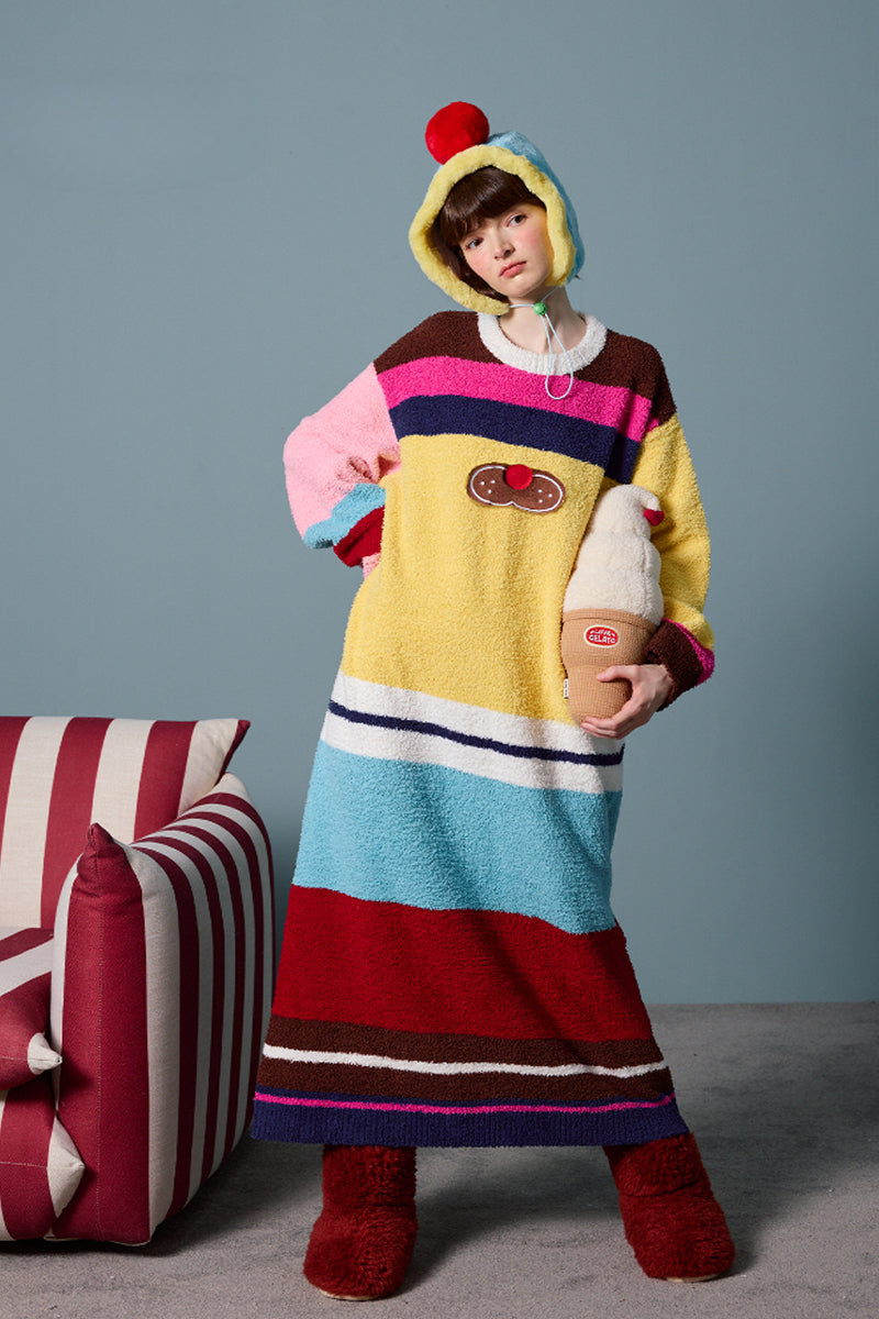 Rainbow Sundae Fuzzy Nightgown