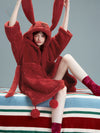 Cherry Bunny Hooded Robe