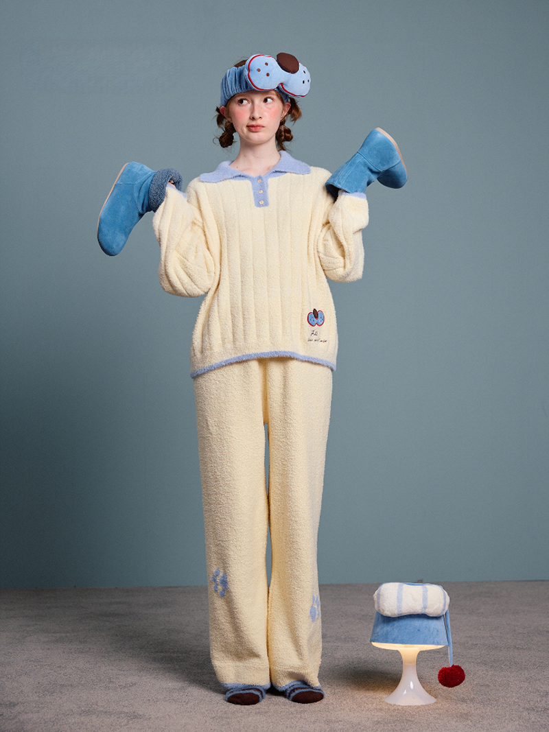 Blueberry Cream Fuzzy Pajama