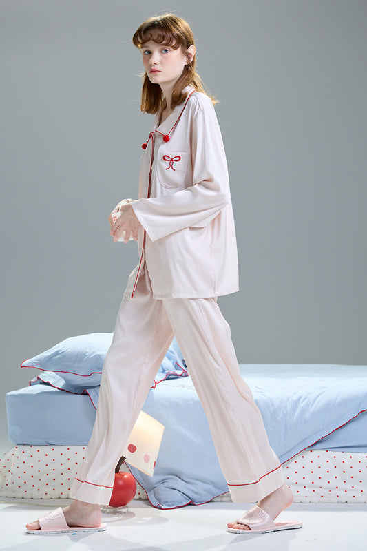Cherry Milk Satin Pajama