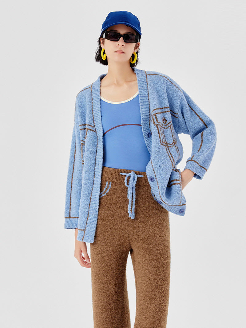 Light Blue Pocket Graphic Pajama