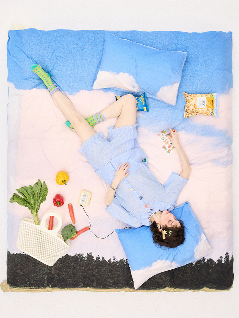 Sky Blue Ruffle Pajama