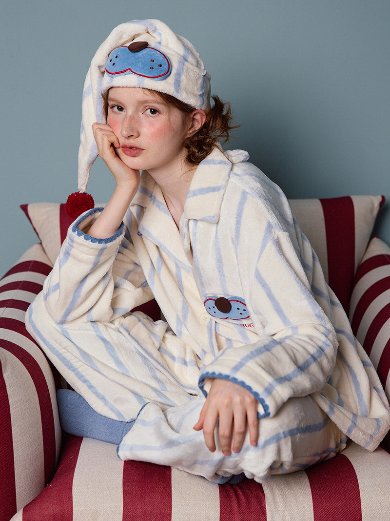 Bluebell Stripe Fluffy Pajama