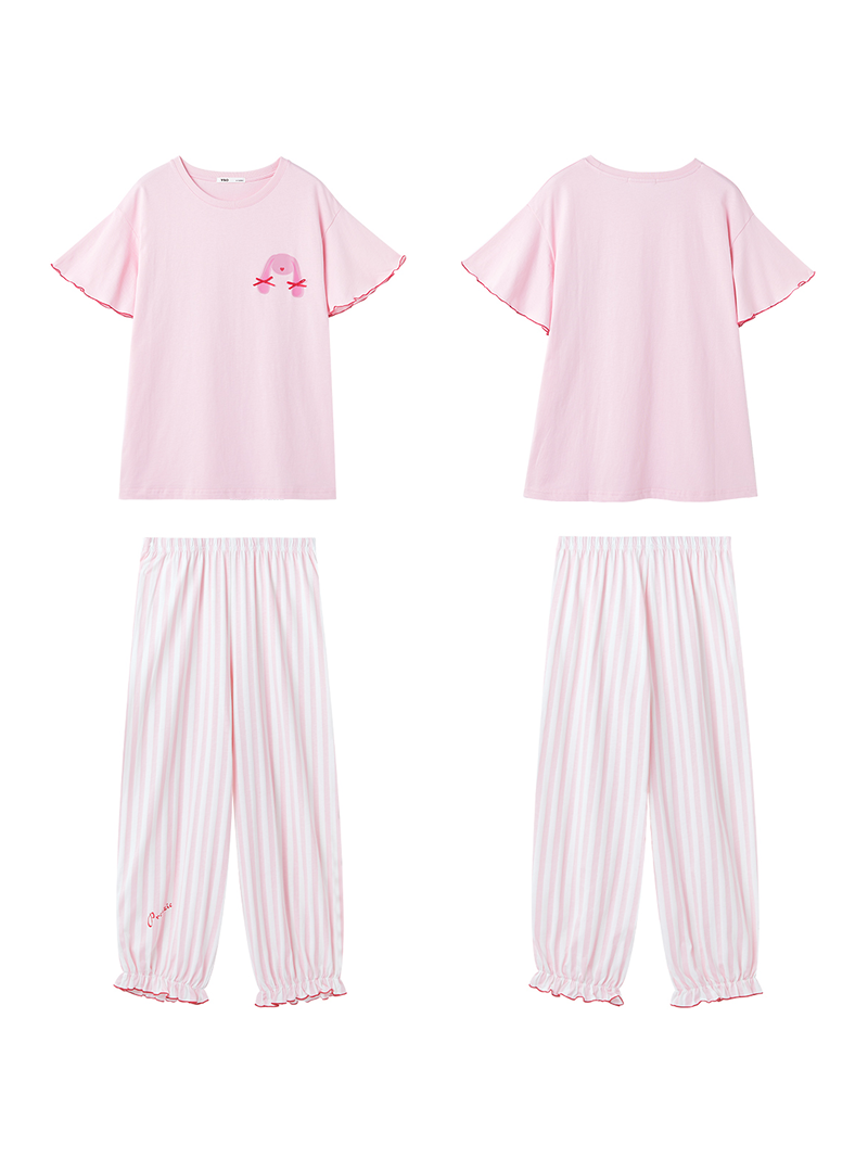 Pink Peony Stripe Pajama