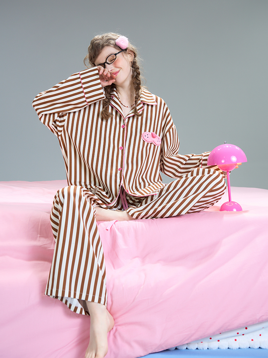 Choco Latte Stripe Pajama