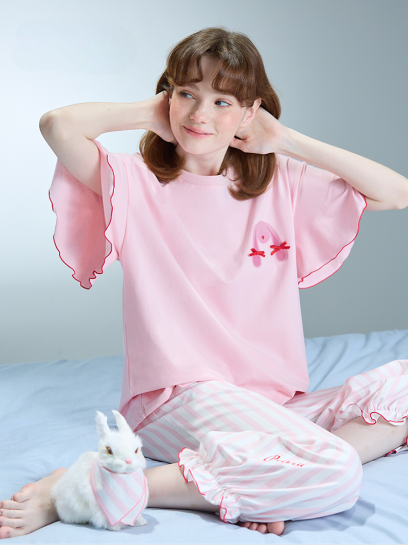 Pink Peony Stripe Pajama