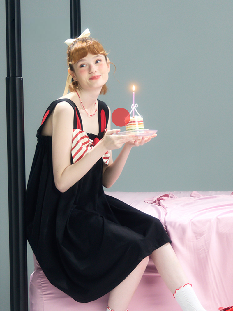 Candy Heart Ribbon Nightgown