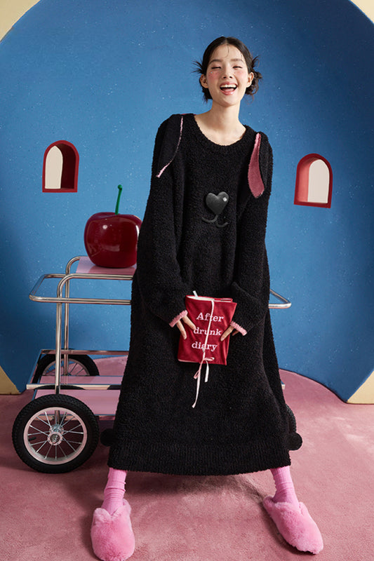 Midnight Bunny Fleece Nightgown