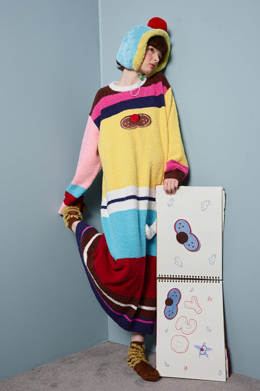 Rainbow Sundae Fuzzy Nightgown