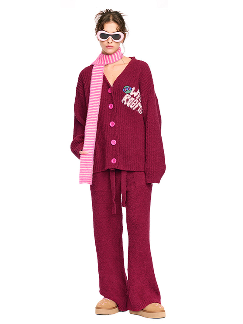 Burgundy Knit Lounge Pajama