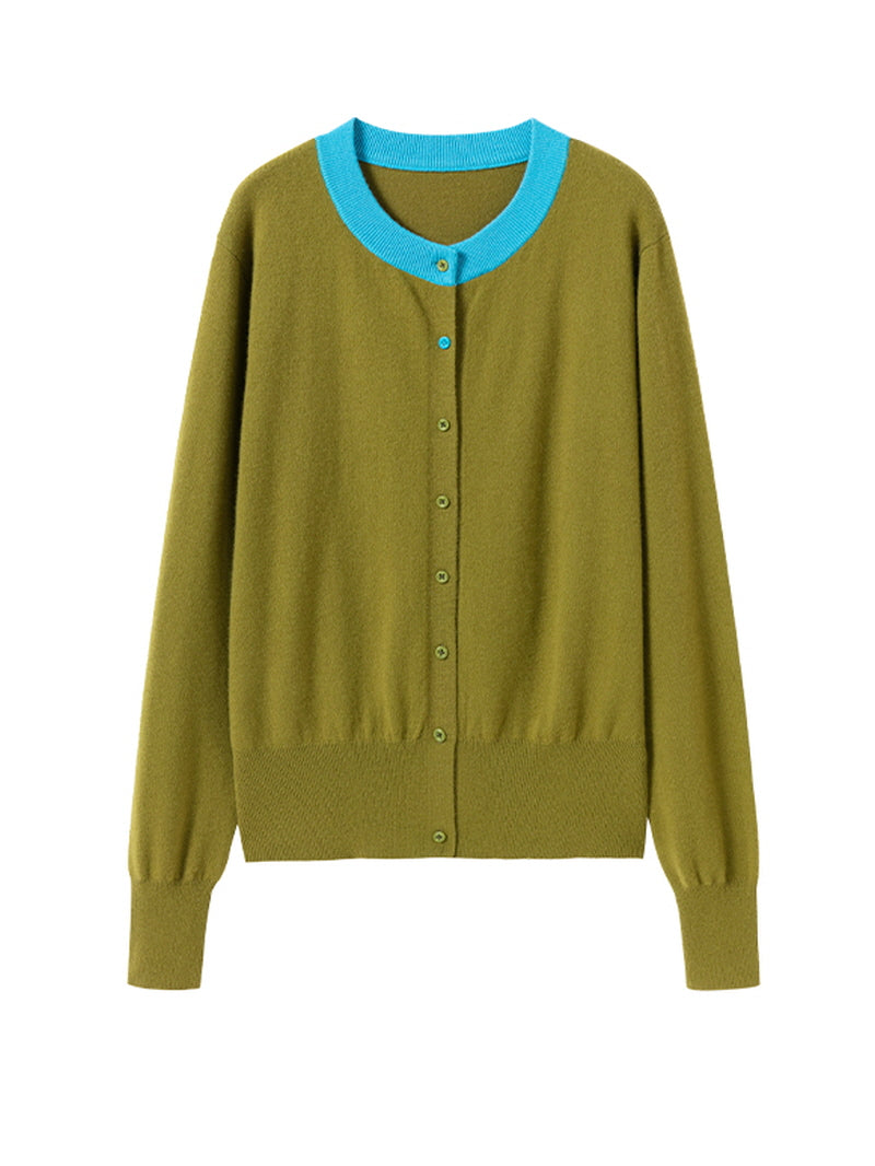 Olive Cashmere-Blend Luxe Pajama