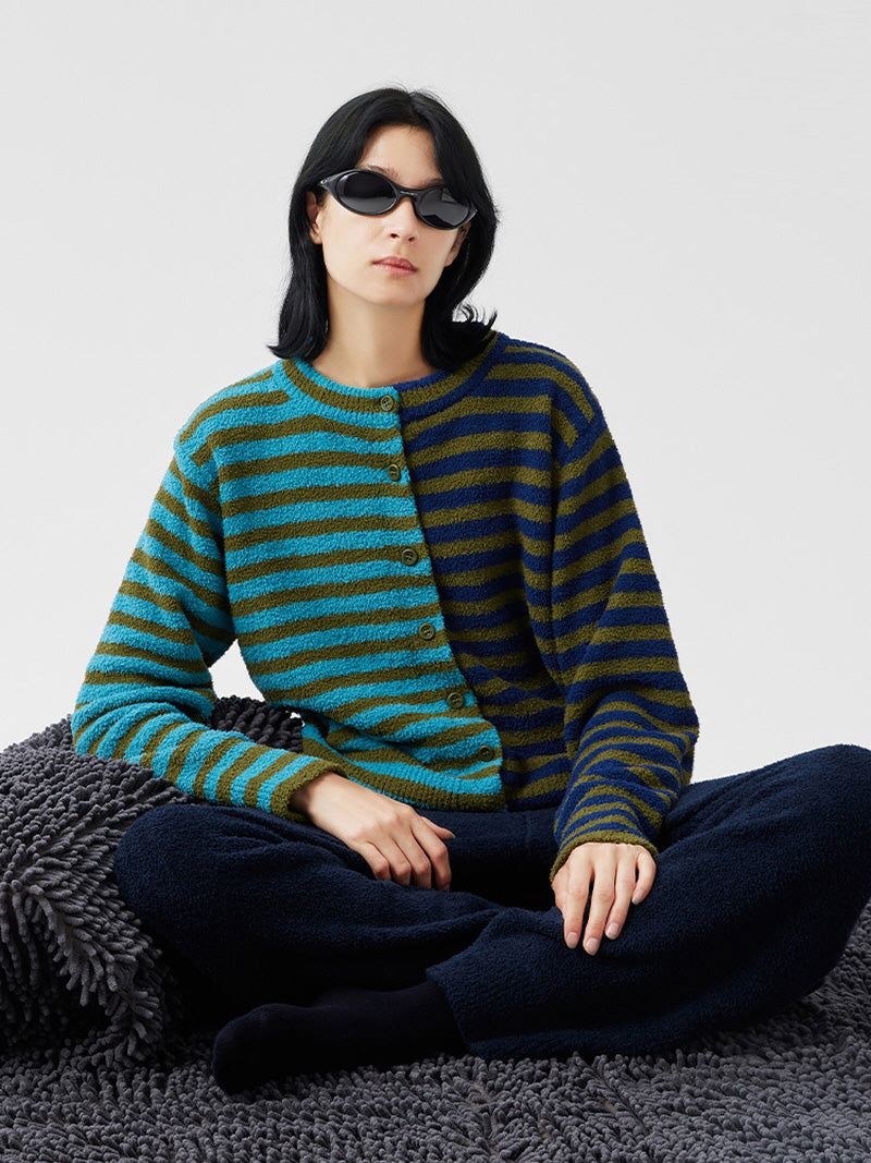 Navy Stripe Knit Pajama