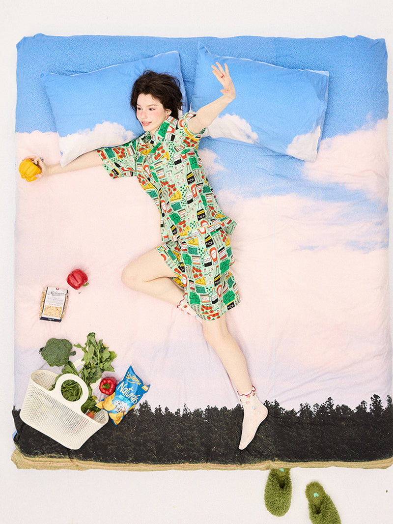 Green Grocery Label  Pajama
