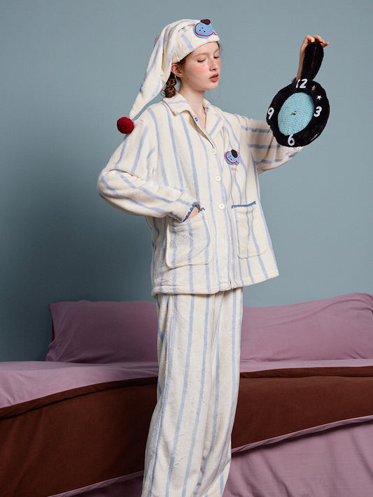Bluebell Stripe Fluffy Pajama