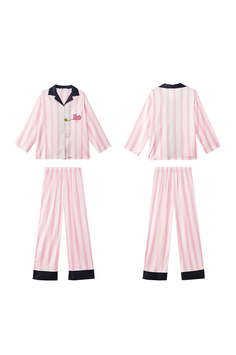 Pink Blossom Stripe Pajama