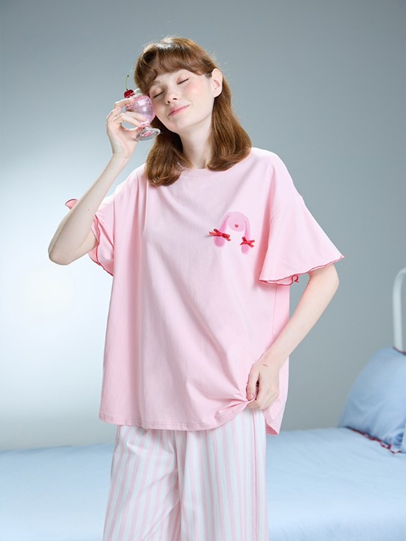 Pink Peony Stripe Pajama