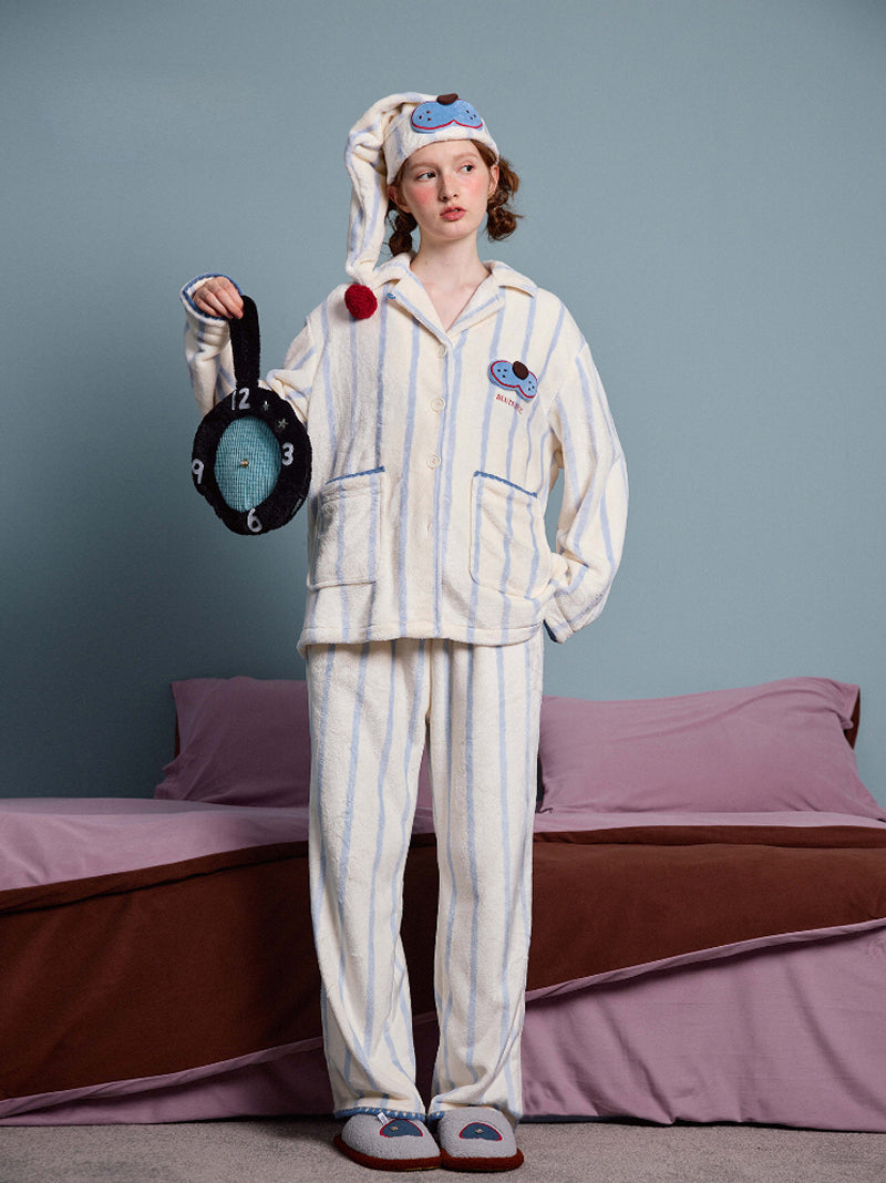 Bluebell Stripe Fluffy Pajama