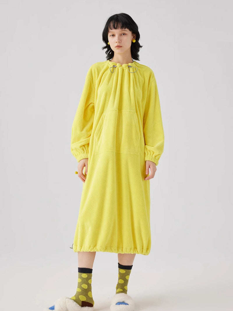 Lemon Glow Fleece Nightgown