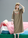 Choco Stripe Ribbon Nightgown