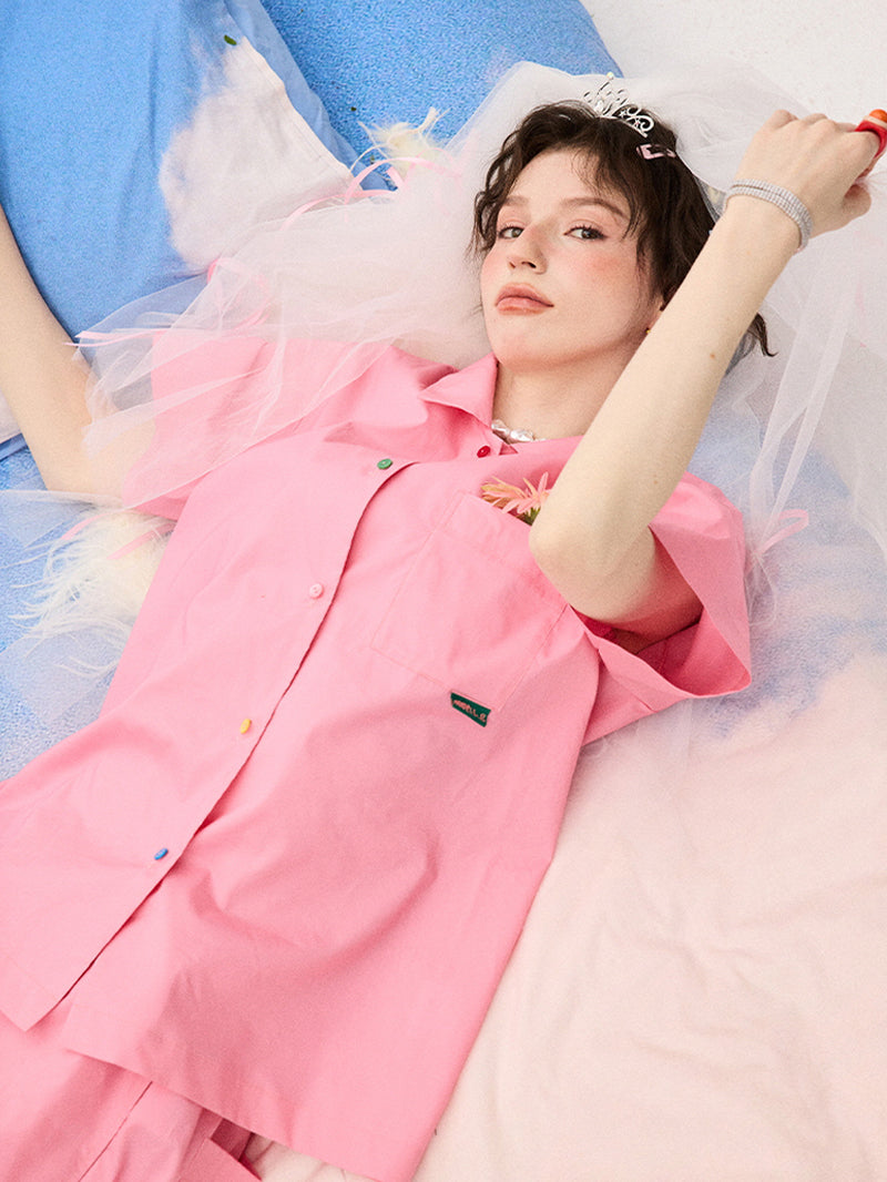 Pink Button Pop Pajama