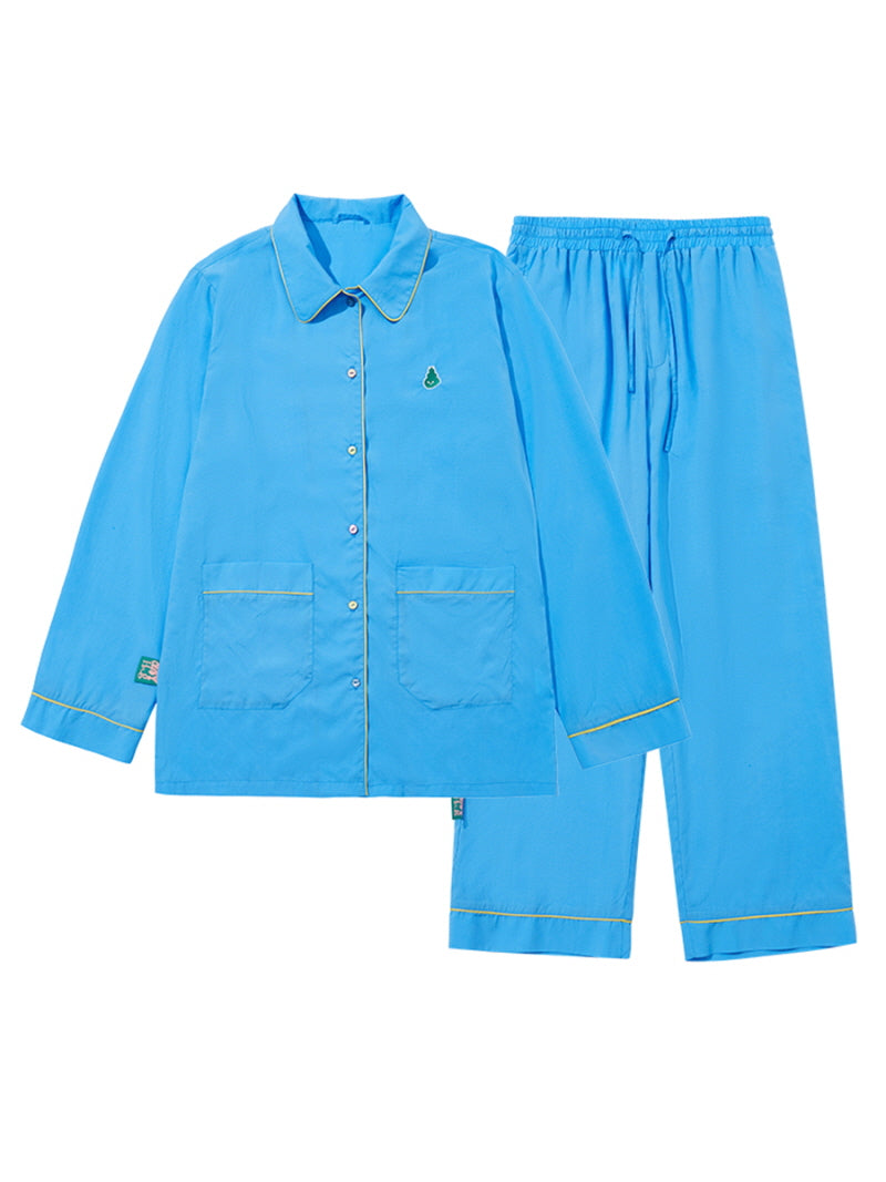 Sky Blue Piping Classic Pajama