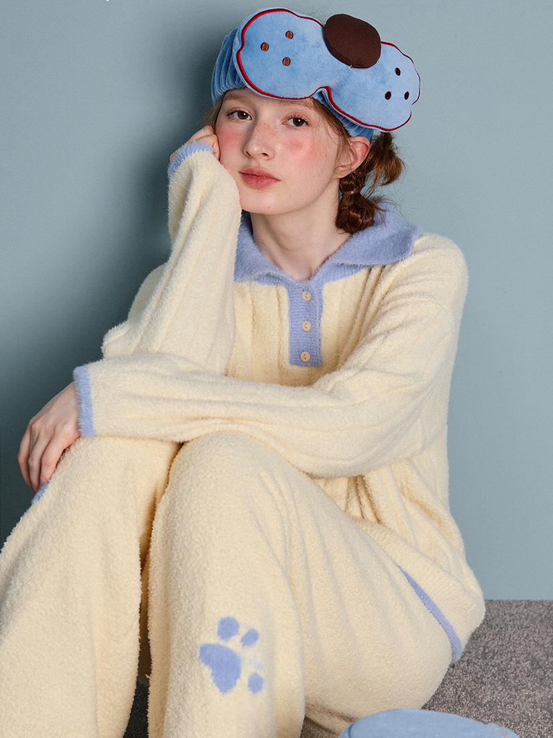 Blueberry Cream Fuzzy Pajama
