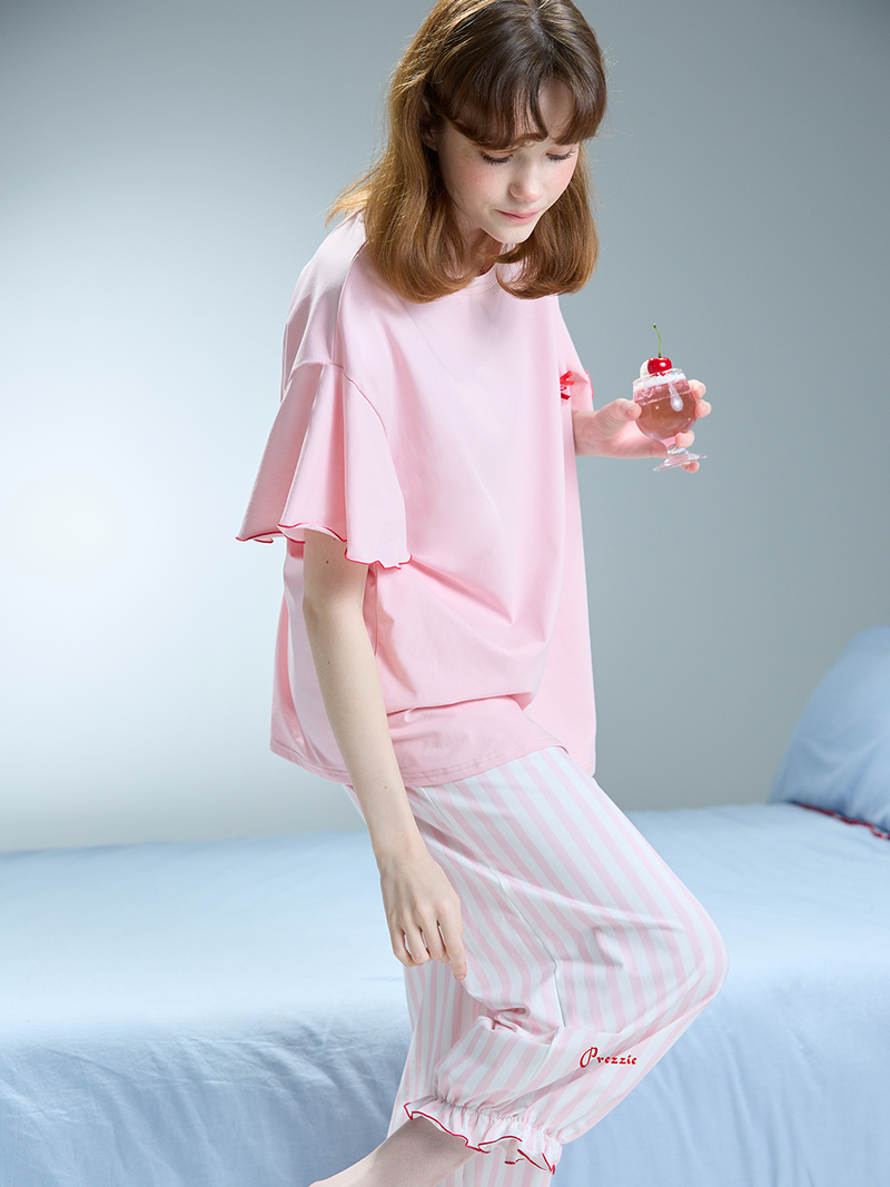 Pink Peony Stripe Pajama