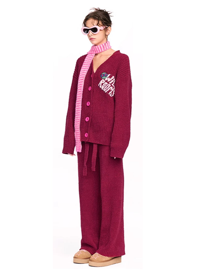 Burgundy Knit Lounge Pajama