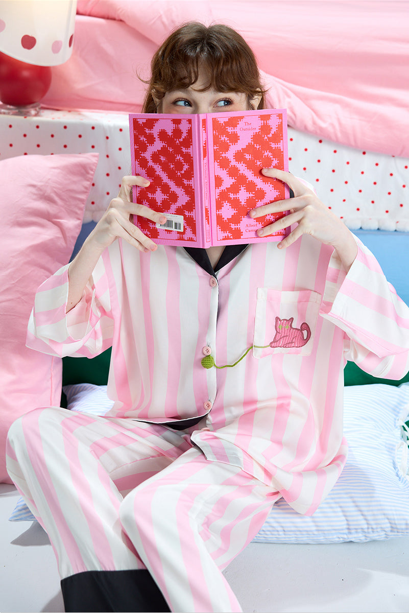 Pink Blossom Stripe Pajama
