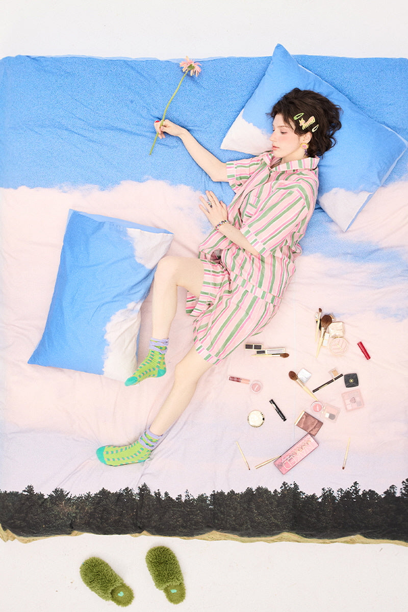 Pistachio Pink Stripe Pajama