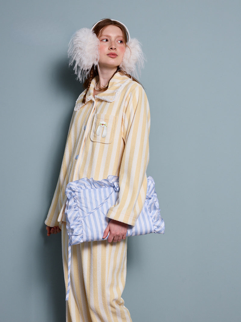 Lemon Cream Stripe Pajama