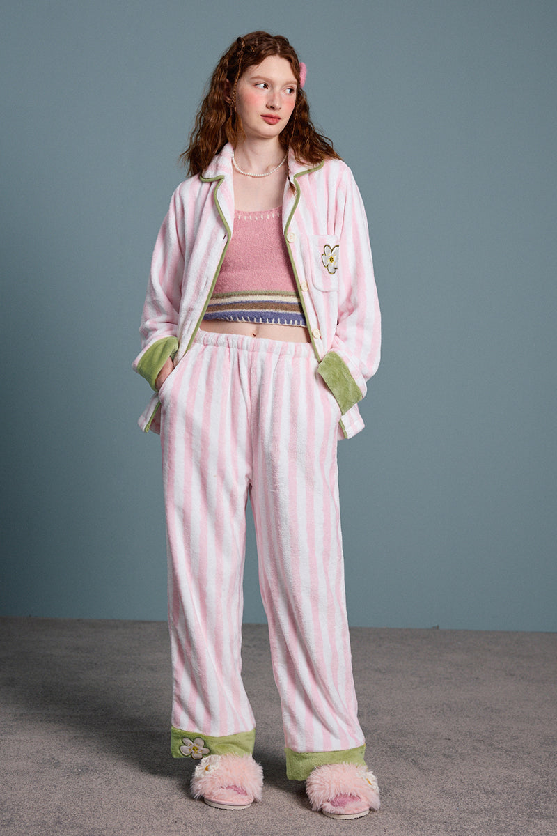 Daisy Mint Stripe Pajama