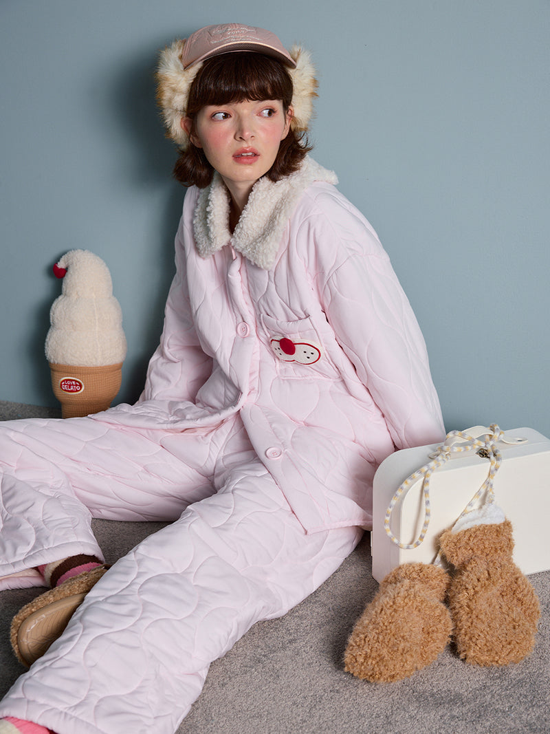 Strawberry Cloud Quilt Pajama