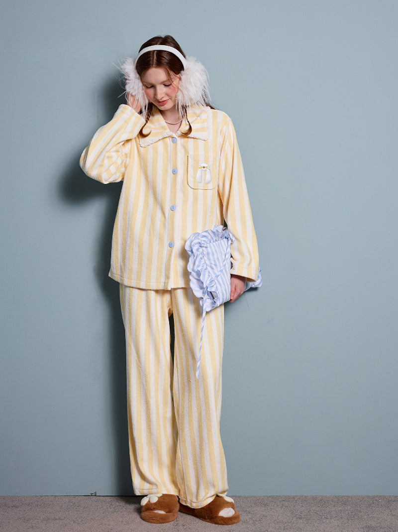 Lemon Cream Stripe Pajama
