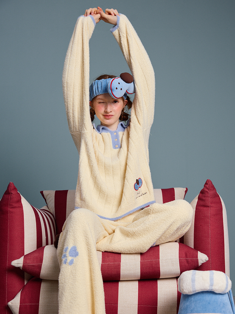 Blueberry Cream Fuzzy Pajama