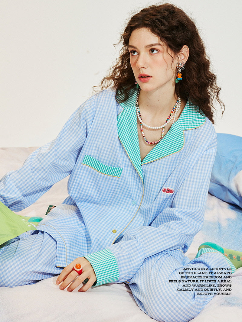 Sky Blue Gingham Pajama