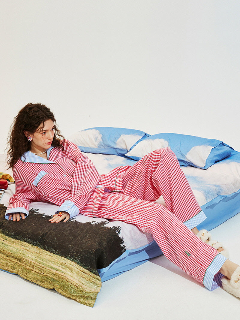 Strawberry Red Gingham Pajama