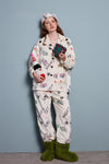 Doodle Cat Fuzzy Pajama