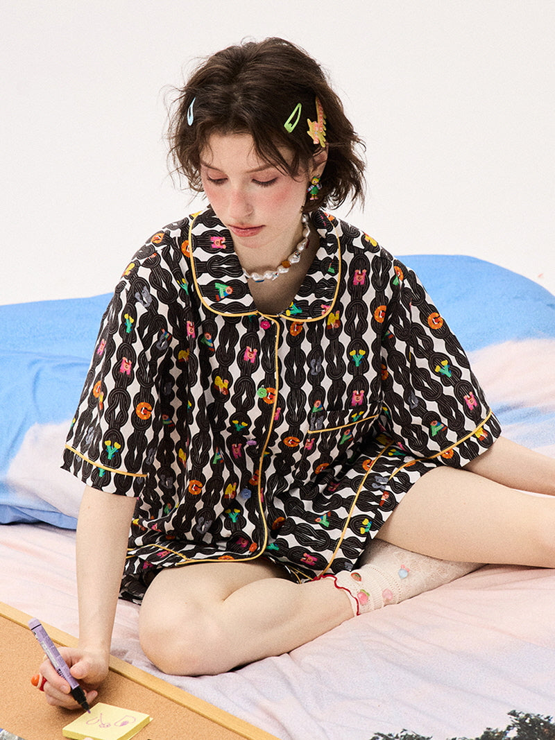 Black Candy Letter Pajama