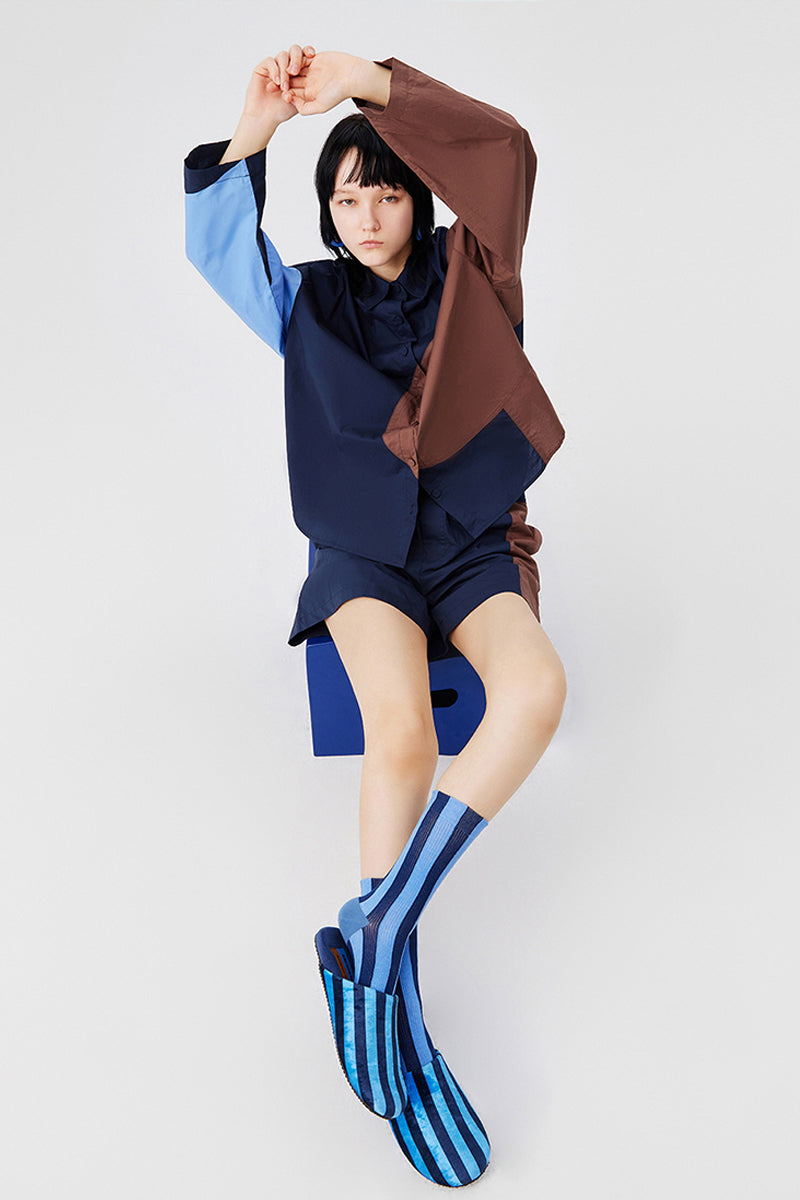 Navy Crayon Block Pajama