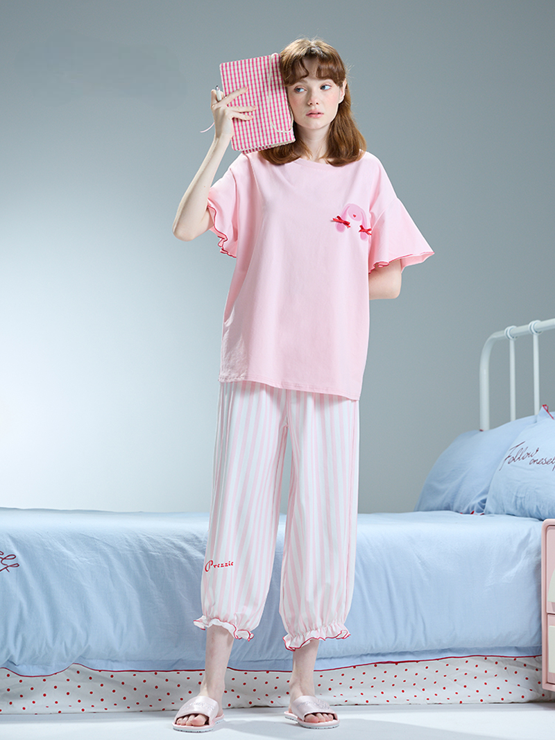 Pink Peony Stripe Pajama
