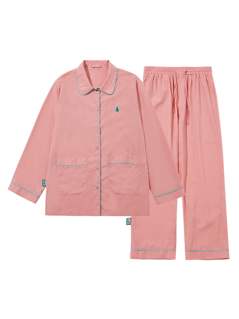 Dusty Pink Piping Classic Pajama