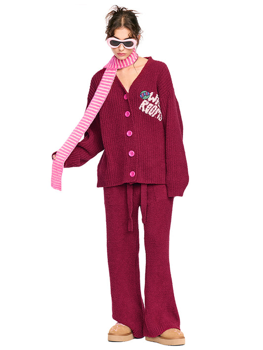 Burgundy Knit Lounge Pajama