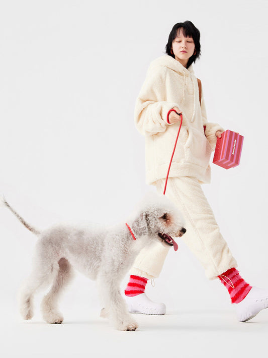 Creamy White Shearling Fleece Pajama