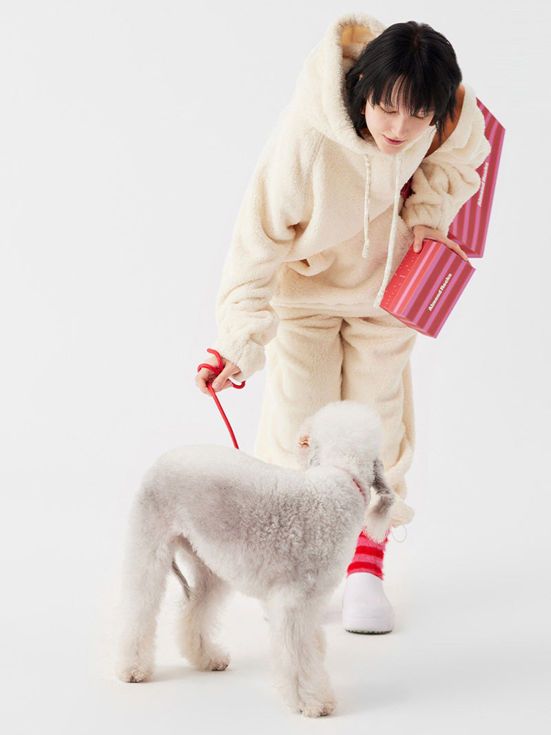 Creamy White Shearling Fleece Pajama